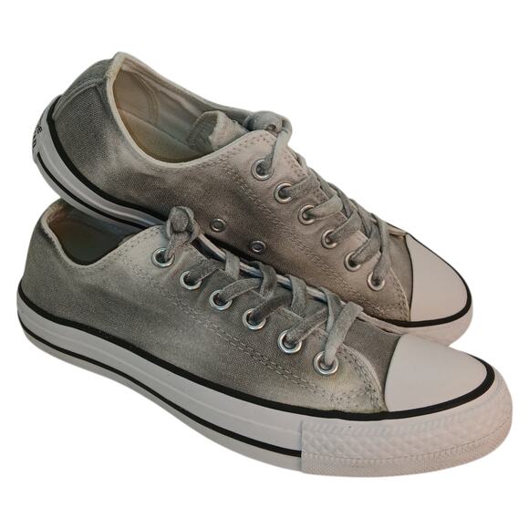 Converse All Star Womens Silver/Gray Canvas Sneakers - Size 8 - Picture 2 of 5